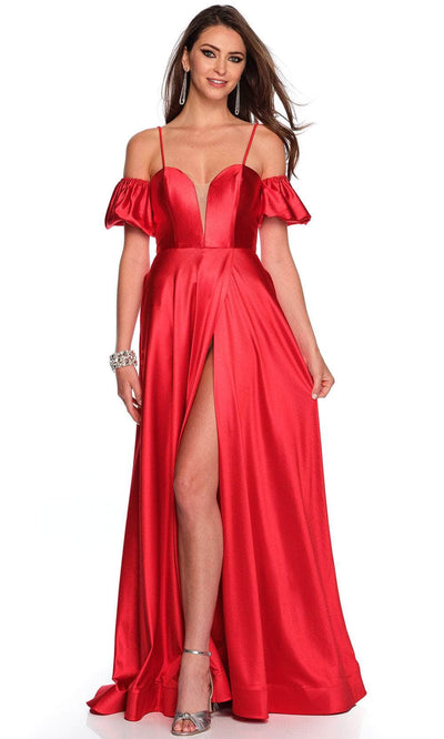 Dave & Johnny 11228 - Detachable Puff sleeve Prom Gown Special Occasion Dress 00 /  Red