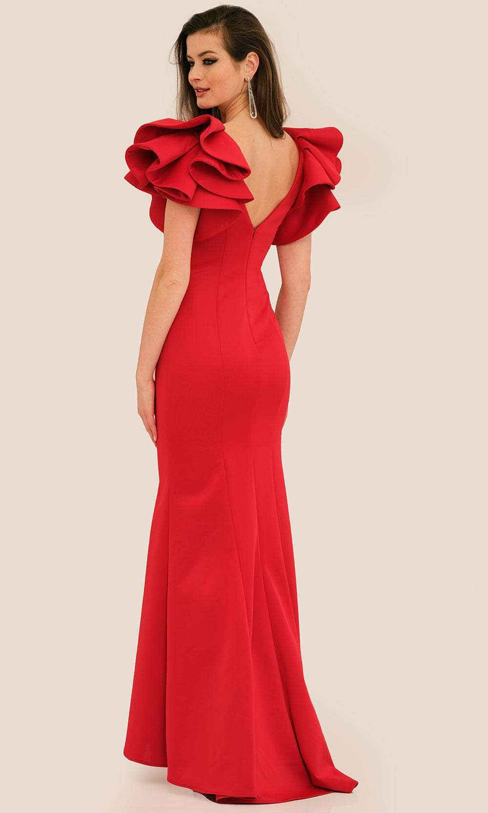 Dave & Johnny 11314 - V-Neck Seamed Formal Gown Special Occasion Dress