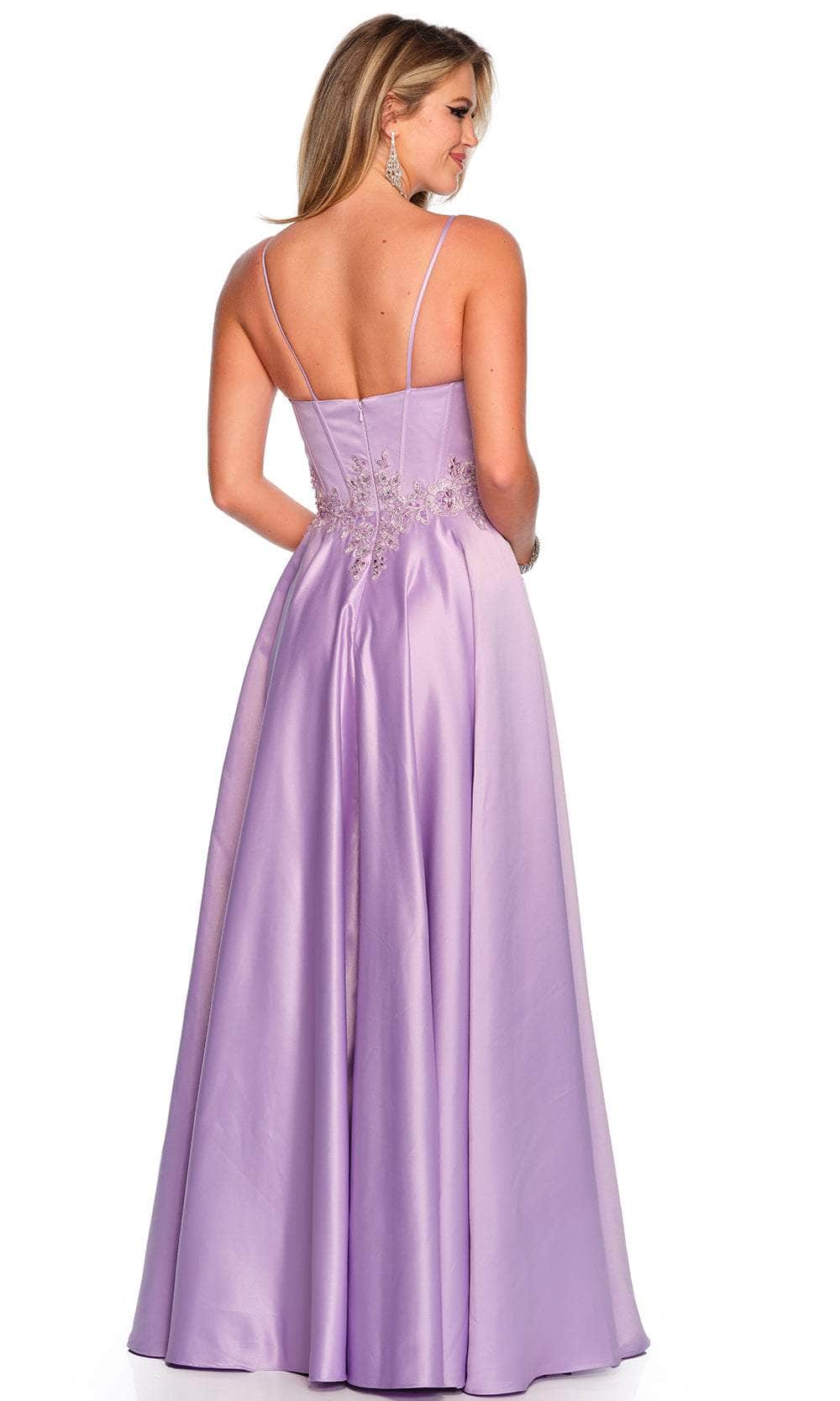 Dave & Johnny 11338 - Spaghetti Strap Satin Prom Gown Special Occasion Dress