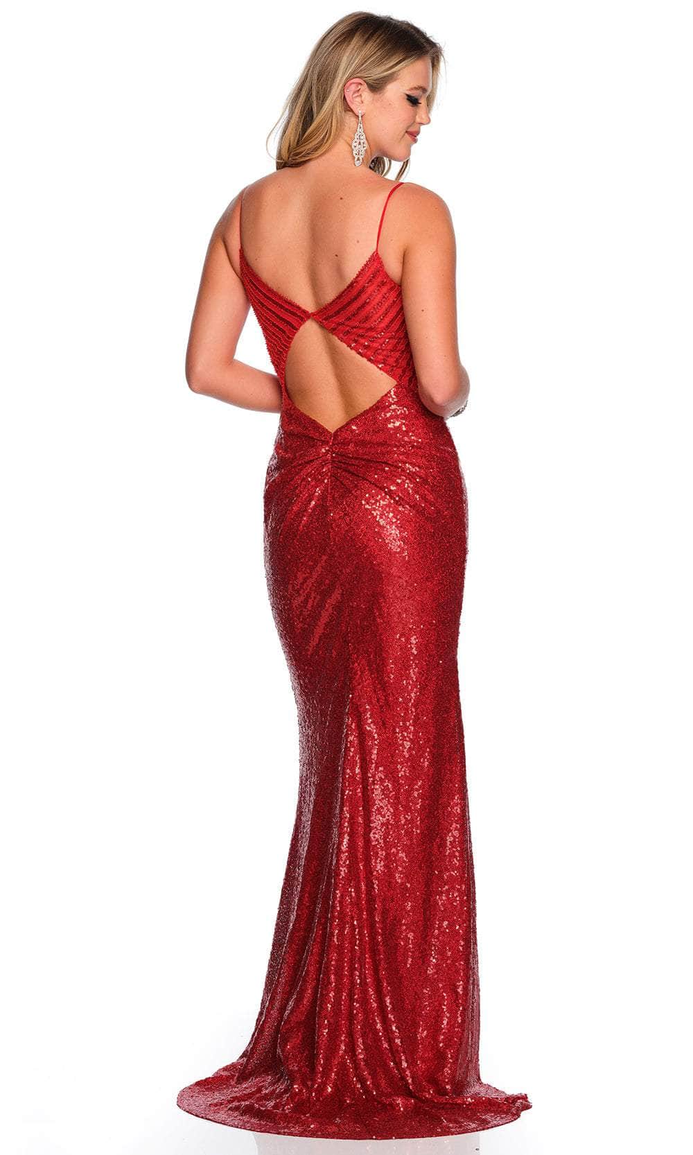 Dave & Johnny 11469 - V-Neck Cutout Back Prom Gown Special Occasion Dress