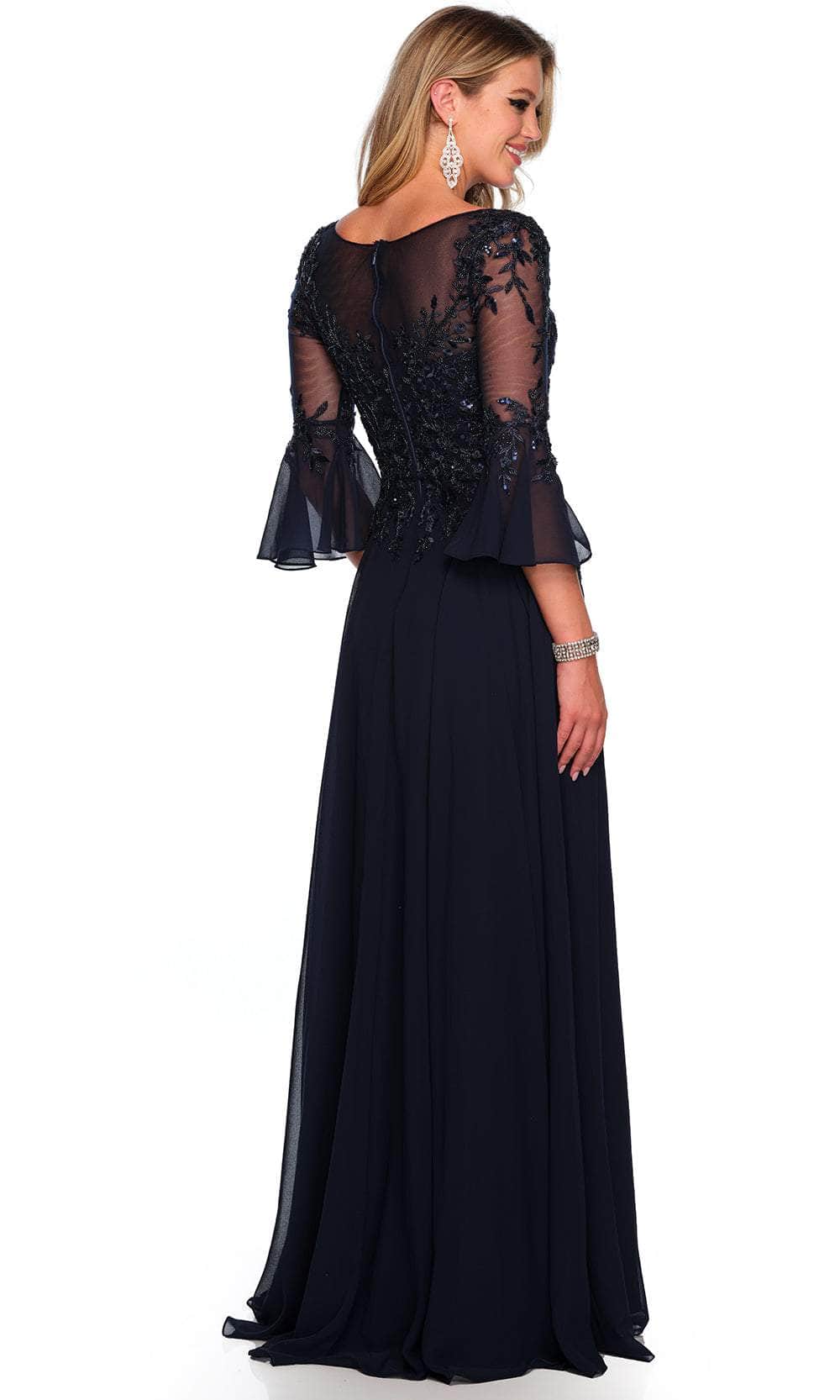 Dave & Johnny 11602 - Chiffon V-Neck Gown Special Occasion Dress
