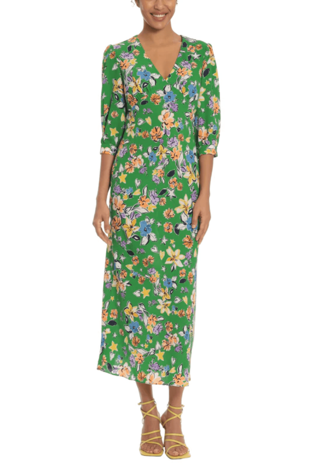 Donna Morgan D7997M - Printed Quarter Puff Sleeve Casual Dress Special Occasion Dresses