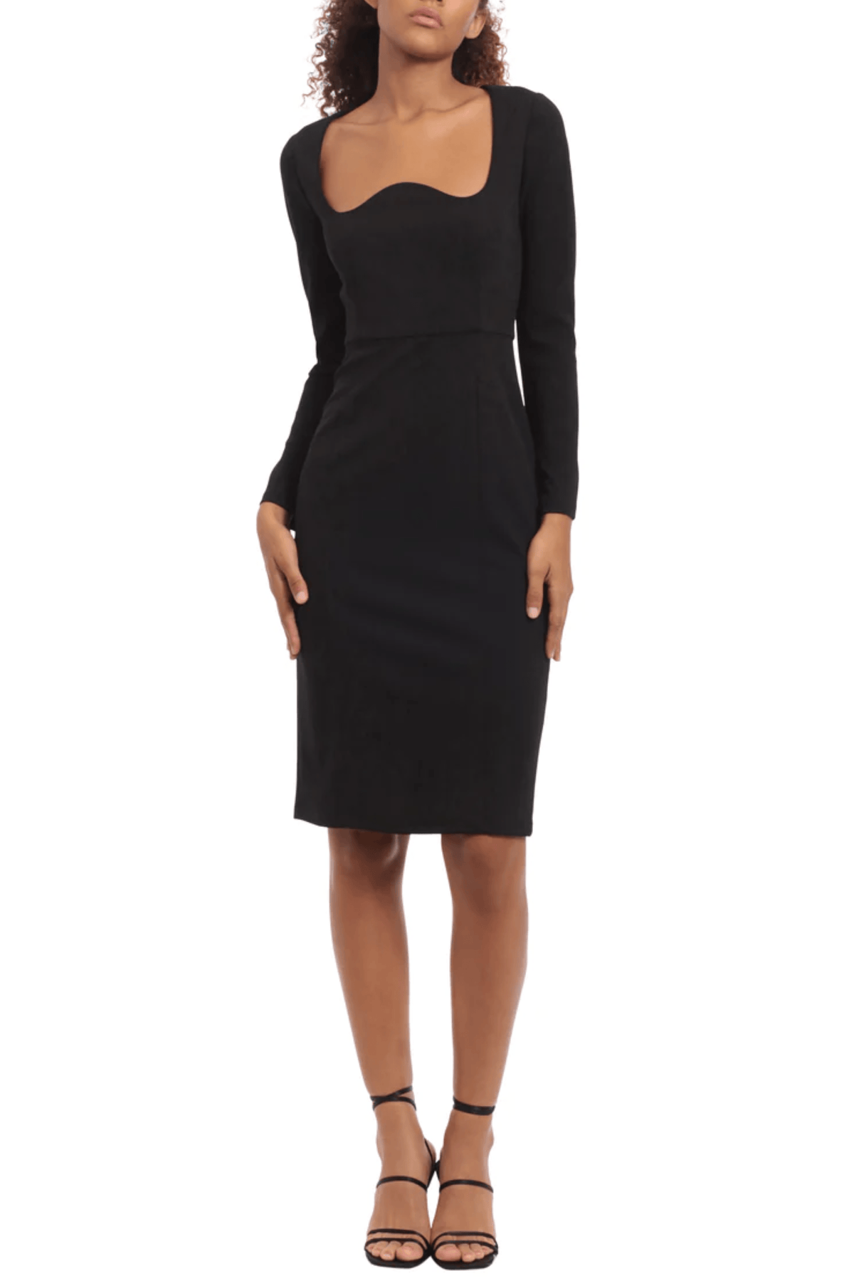 Donna Morgan D8218M - Curved Neck Knee Length Evening Dress Special Occasion Dresses