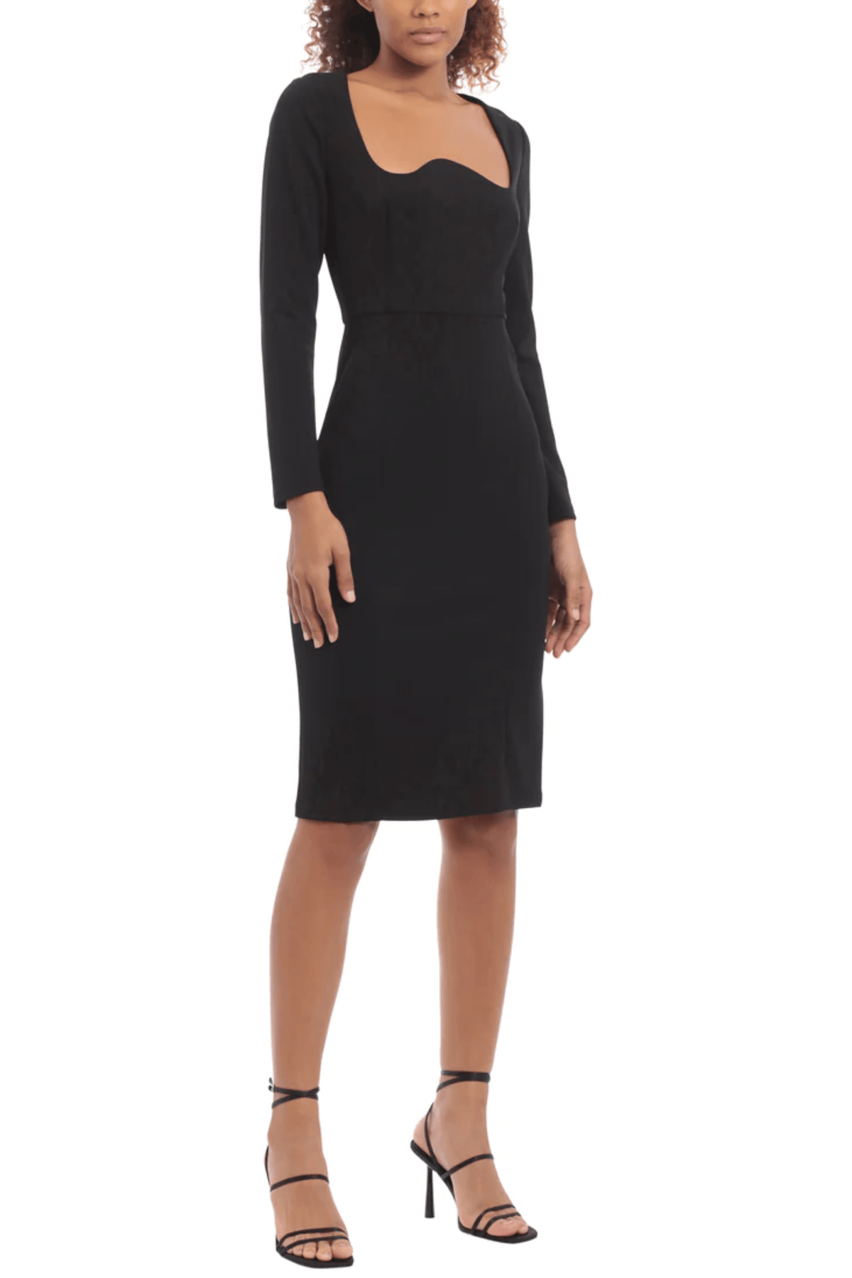 Donna Morgan D8218M - Curved Neck Knee Length Evening Dress Special Occasion Dresses
