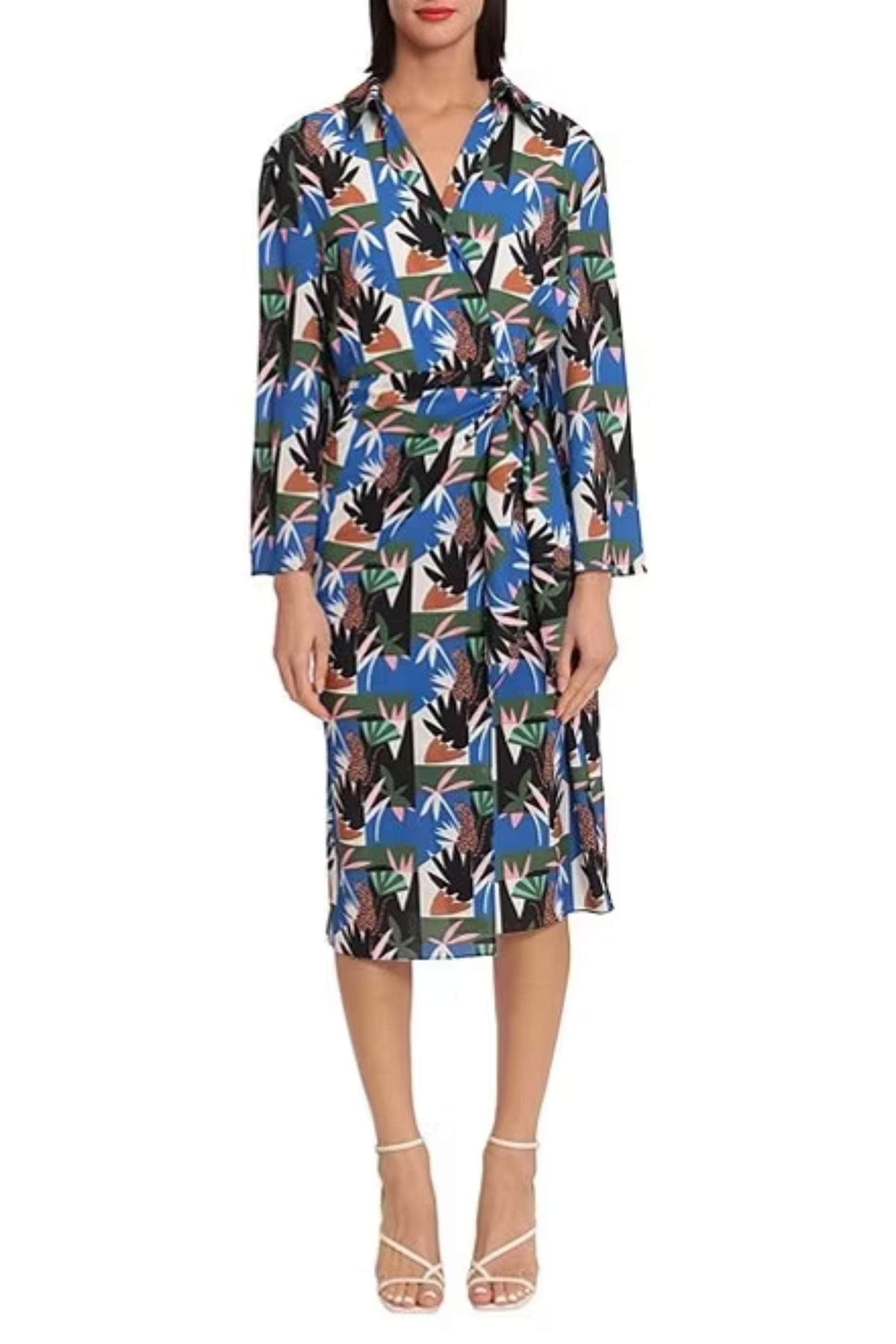 Donna Morgan D8248M - Jungle Print Long Sleeve Casual Dress Special Occasion Dresses