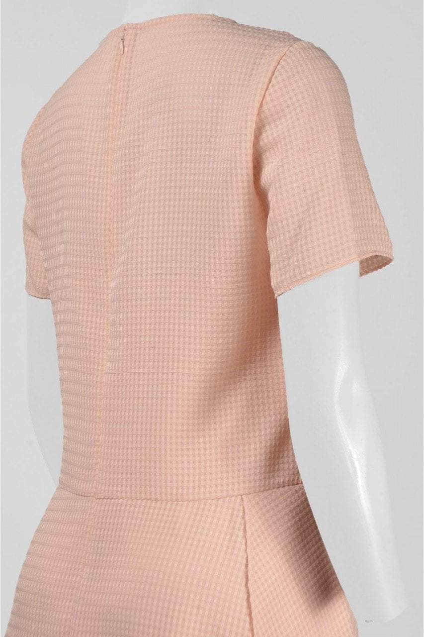 Donna Morgan - D4036M Drop-Waist Dress Short Sleeve Dress in Neutral