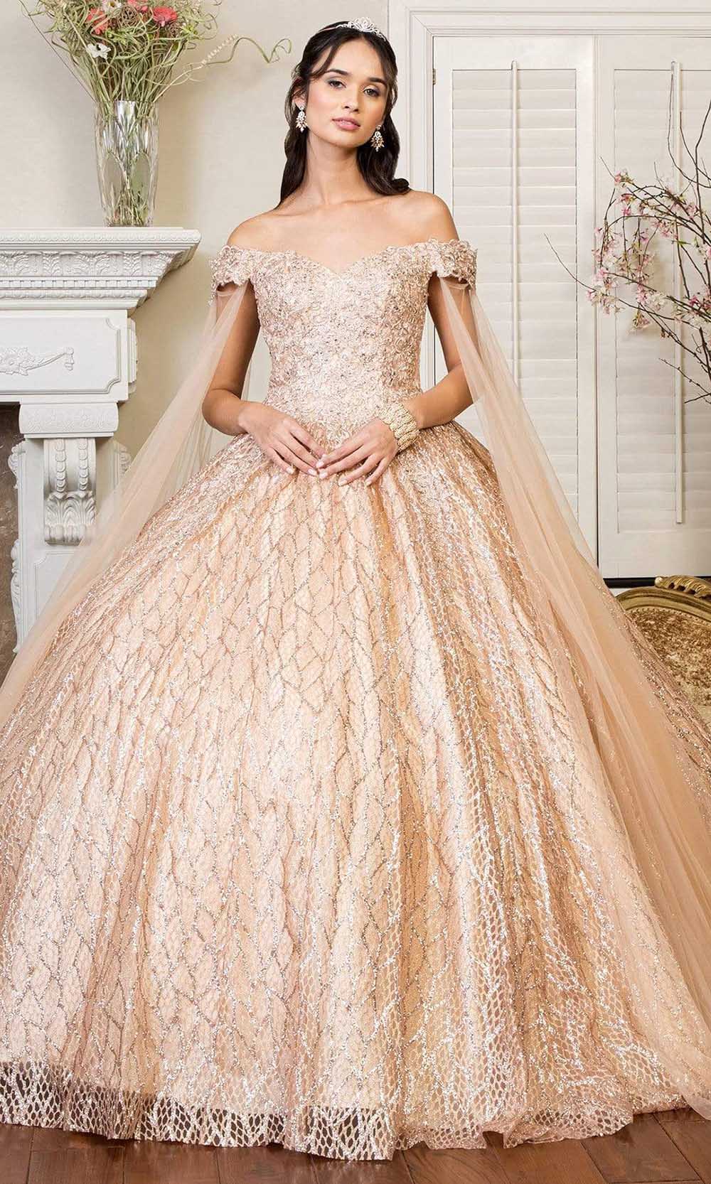 Elizabeth K GL1926 Ball Gown - Formal Dress Shops M / Gold Elizabeth K GL1926 Ball Gown - Formal Dress Shops M / Gold