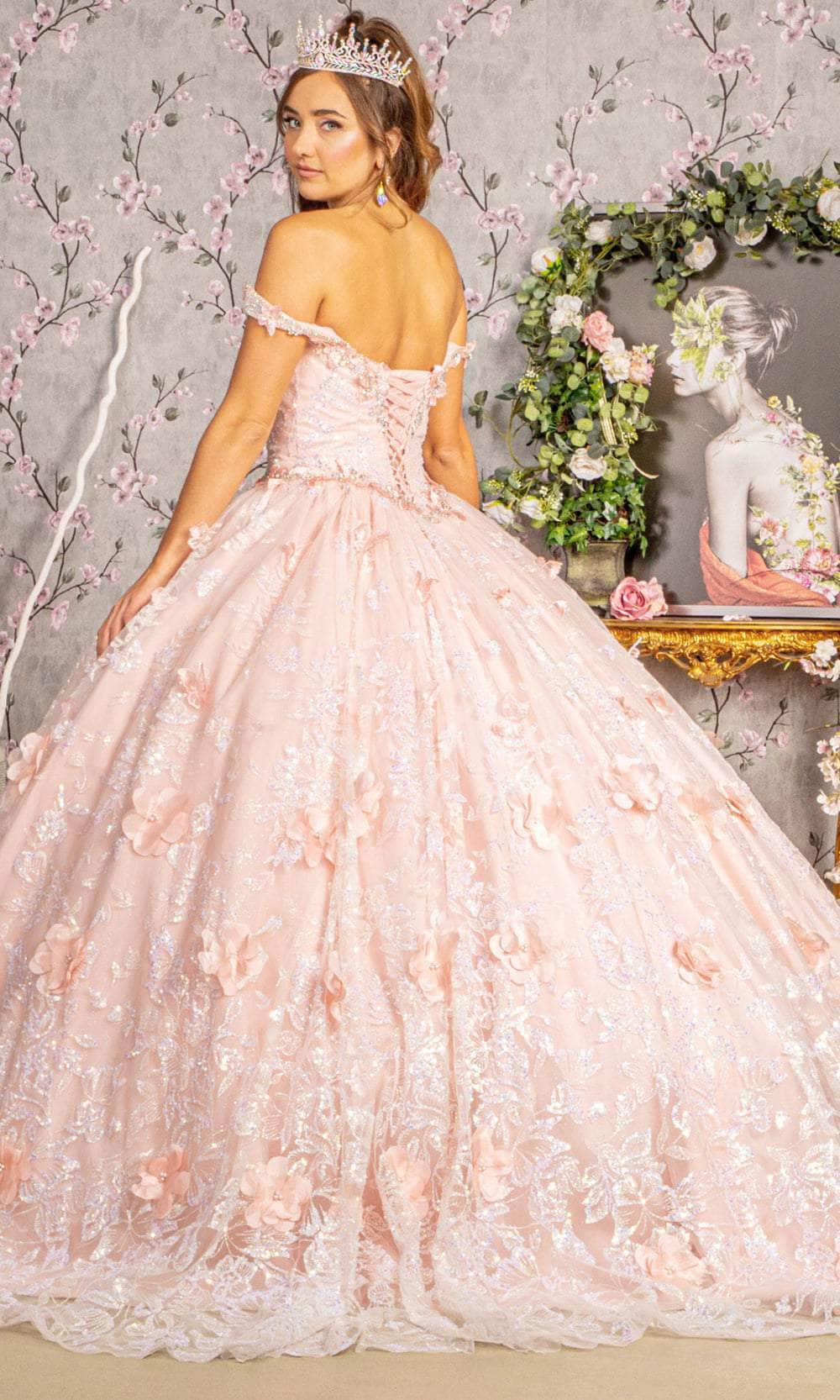 Elizabeth K GL3183 - Sequin Basque Ballgown Ball Gowns