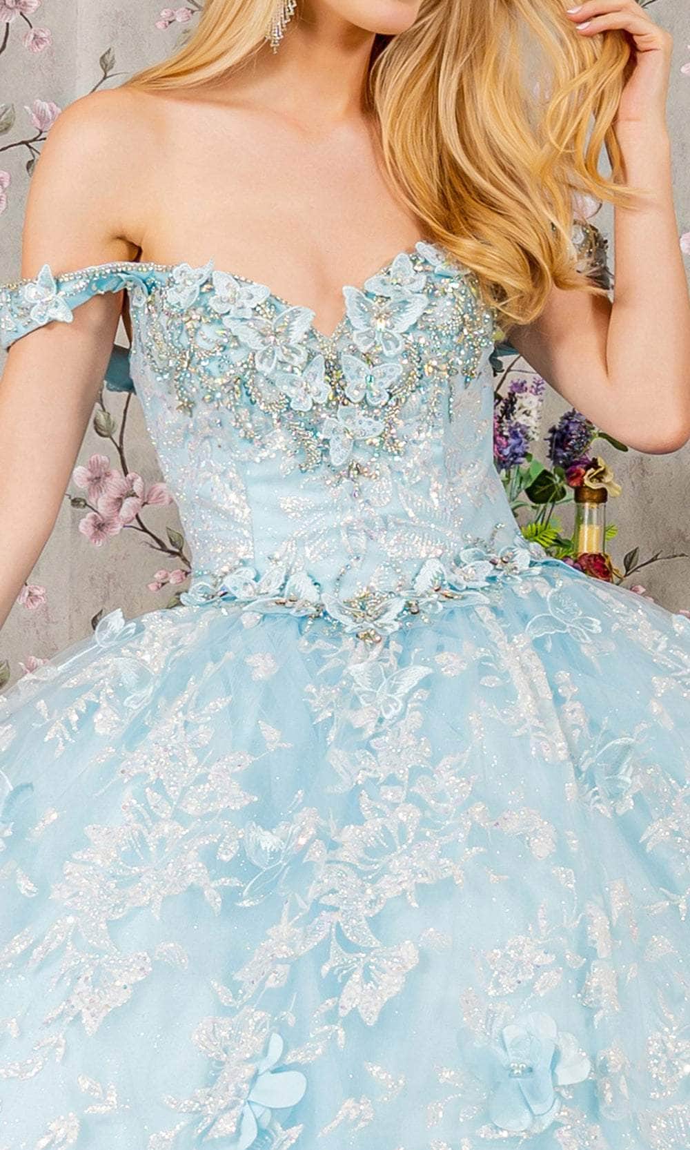Elizabeth K GL3183 - Sequin Basque Ballgown Ball Gowns