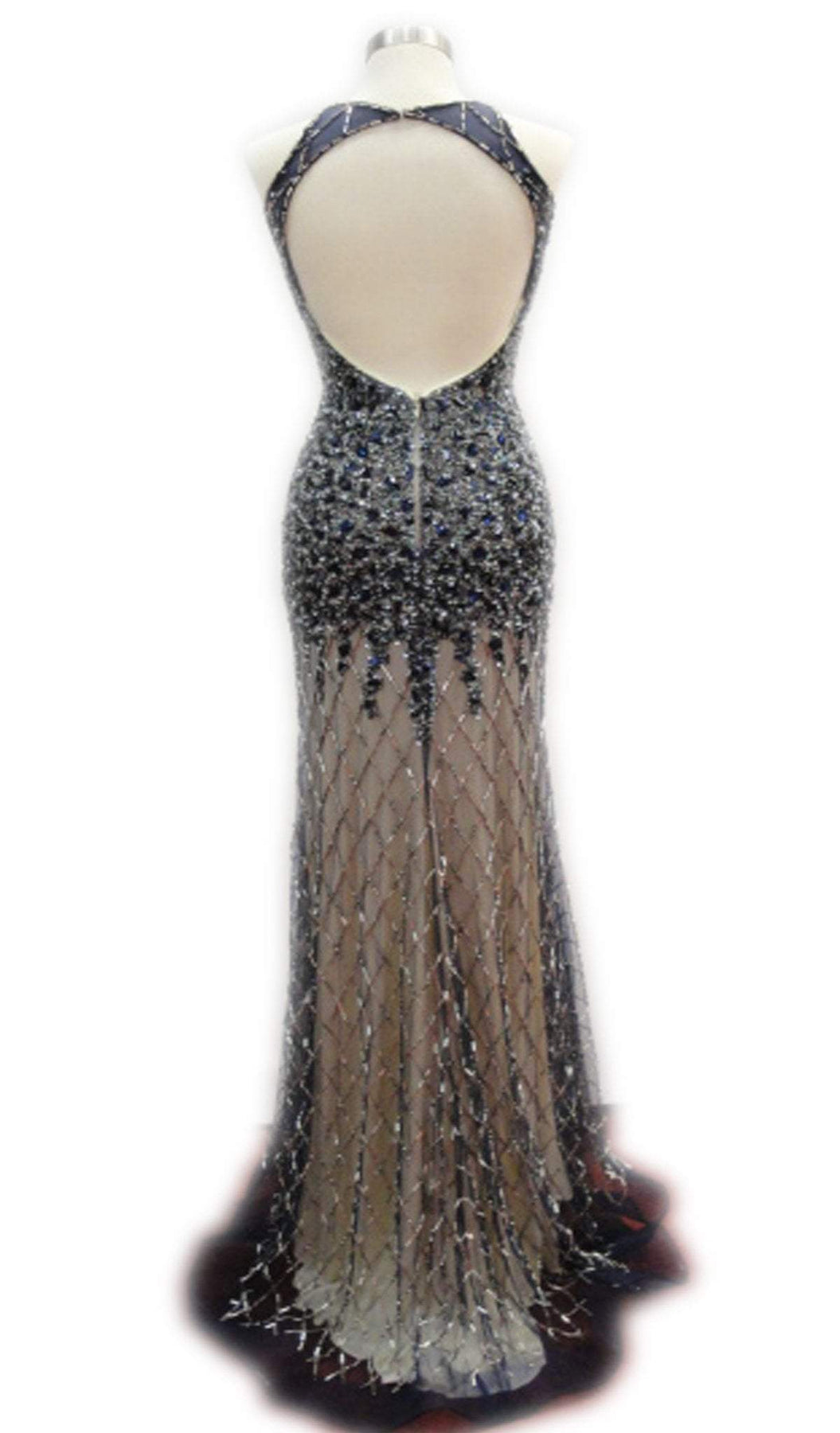 Embellished Halter Neck Evening Dress Evening Dresses