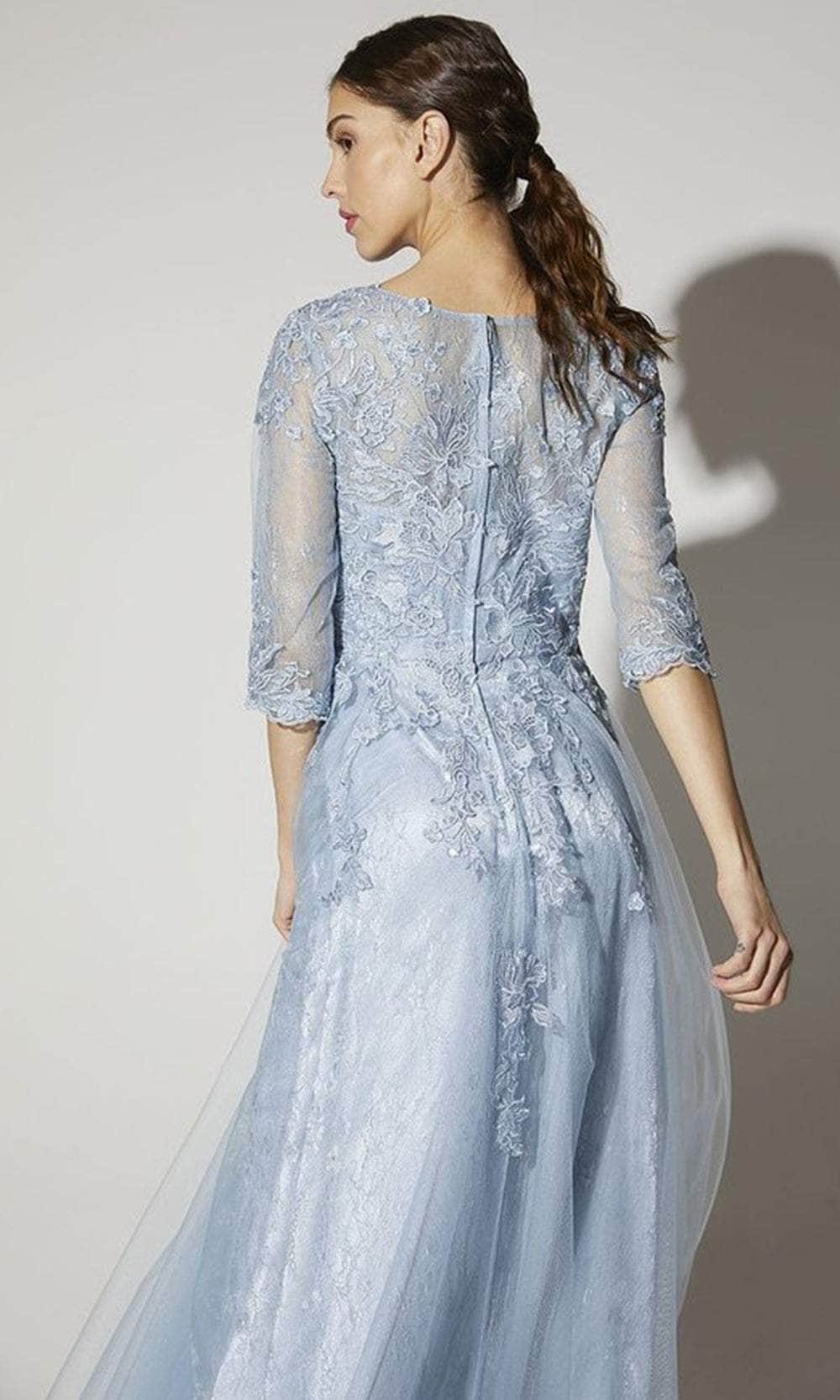 Eureka Fashion 9660 - Quarter Sleeved A-Line Formal Gown Mother of the Bride Dresses