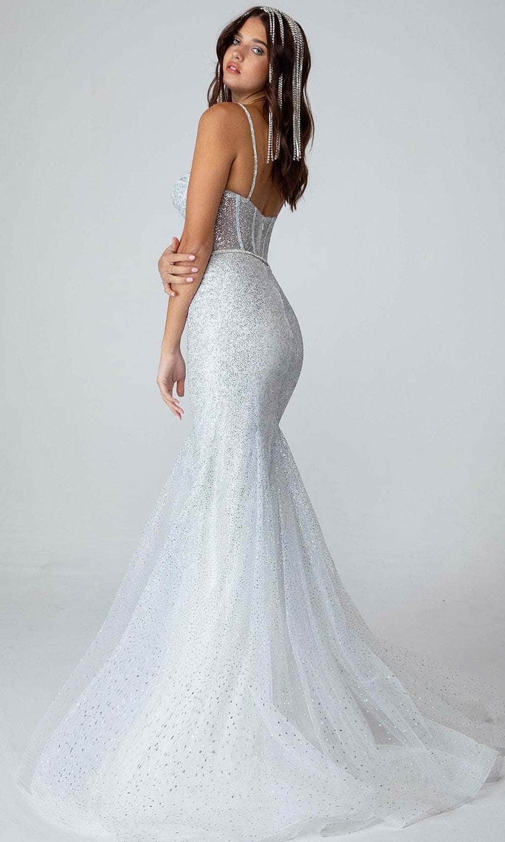 Eureka Fashion 9911 - Glittered Sweetheart Neck Evening Gown Evening Dress