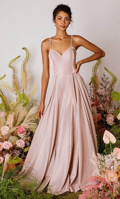 Eureka Fashion 9977 - Sweetheart Sparkly Prom Gown Prom Dresses XS / Rose Gold
