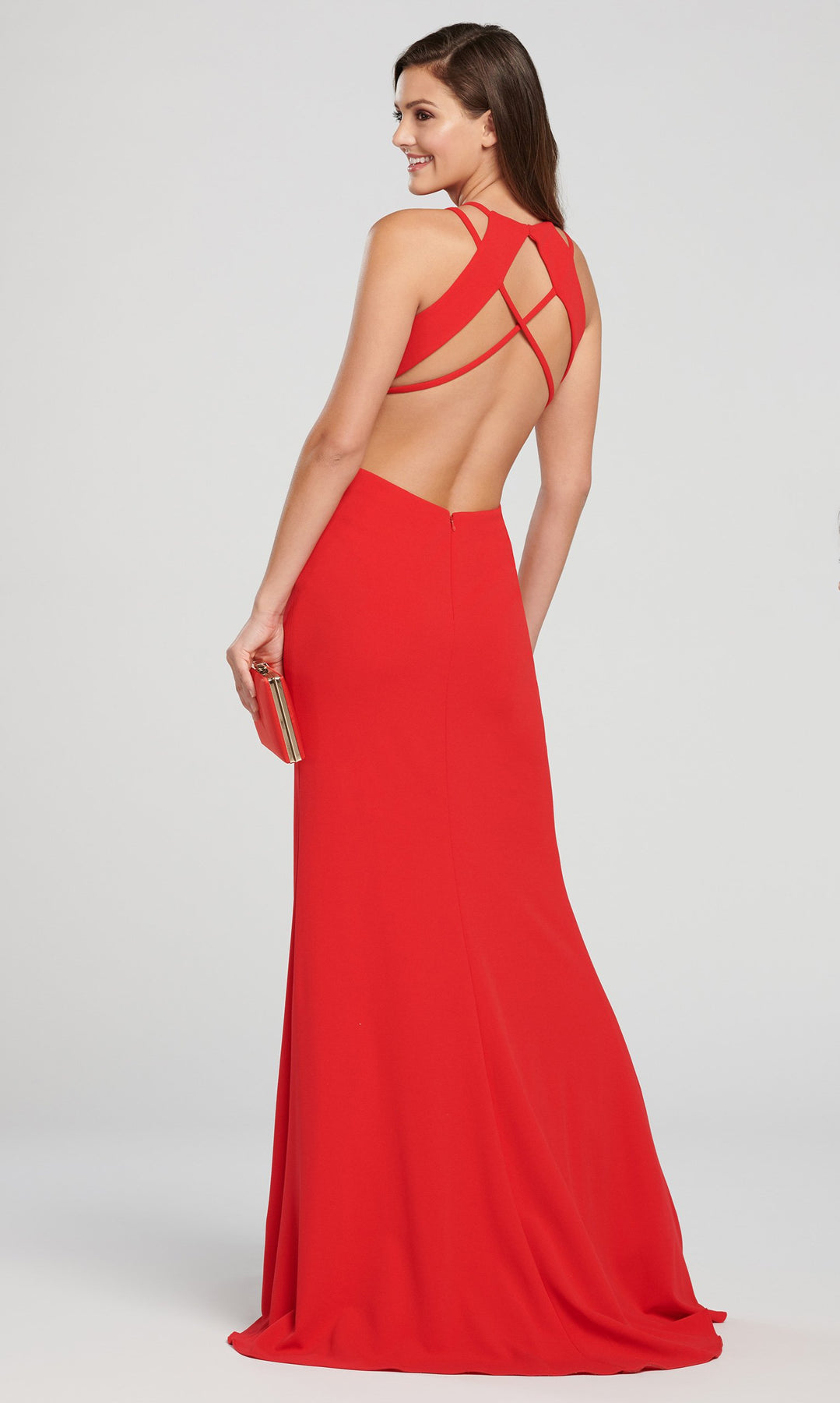 Ellie Wilde - EW119159SC Sleeveless Midriff Cutout High Slit Dress