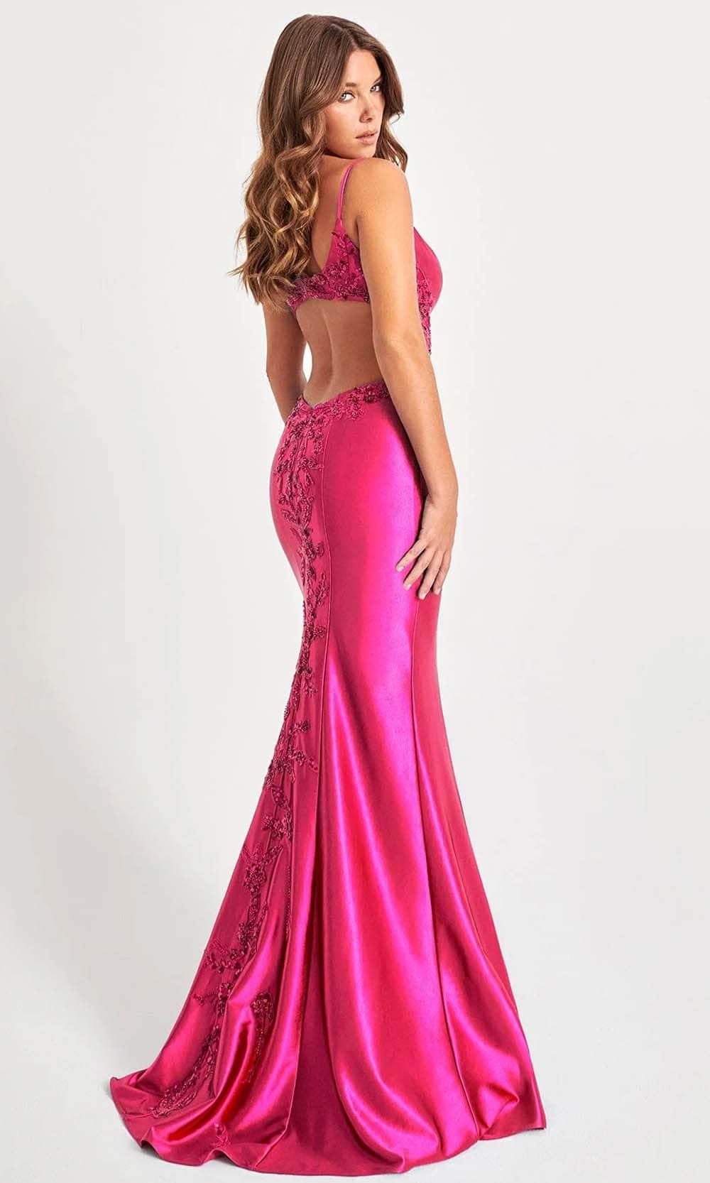 Faviana 11007 - Satin Gown 00 / Raspberry