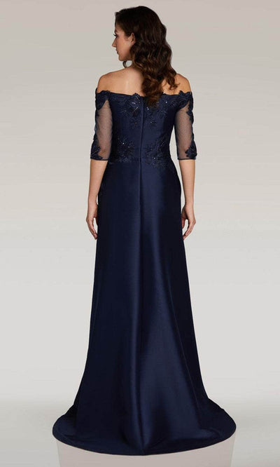 Feriani Couture 18390 - Embroidered Off Shoulder Formal Gown Evening Dresses 