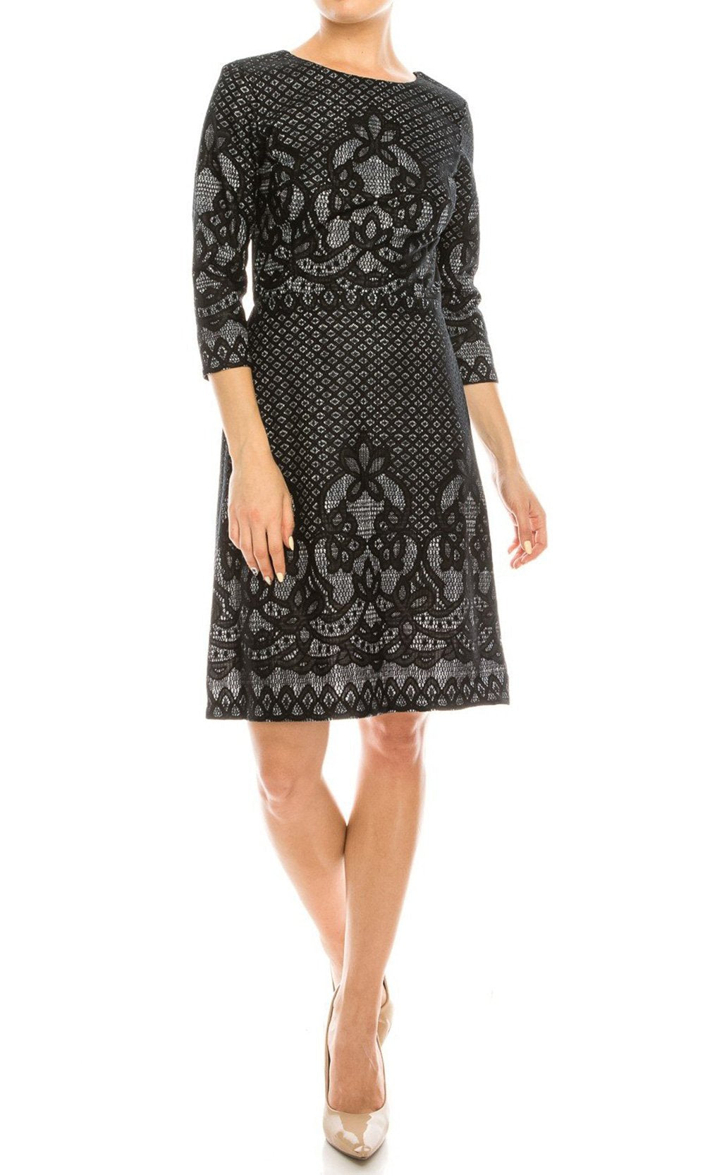 gabby skye lace dress Gabby Skye Pink and Blue Lace Dress L (12-14)