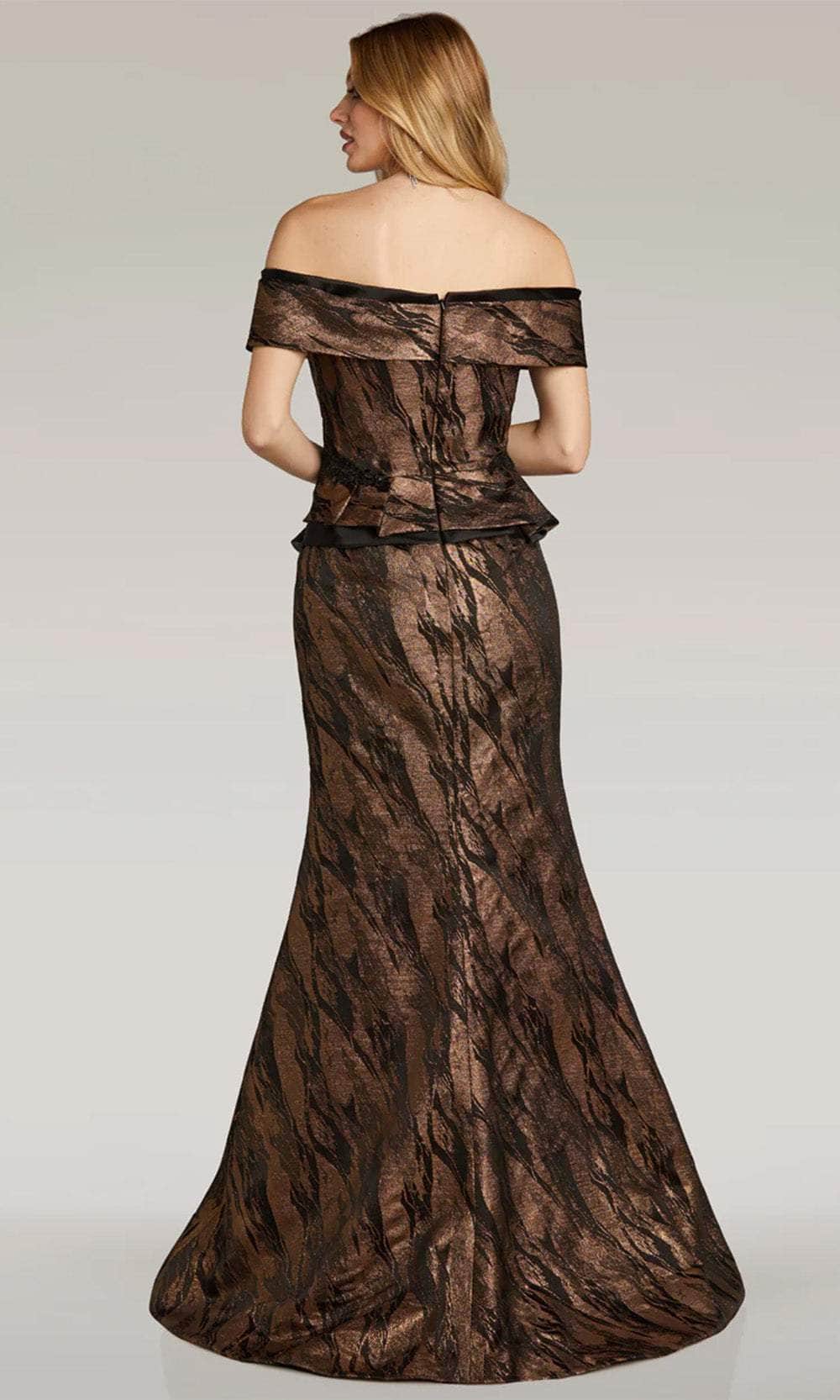 Gia Franco 12267 - Draped Peplum Evening Gown Evening Dresses