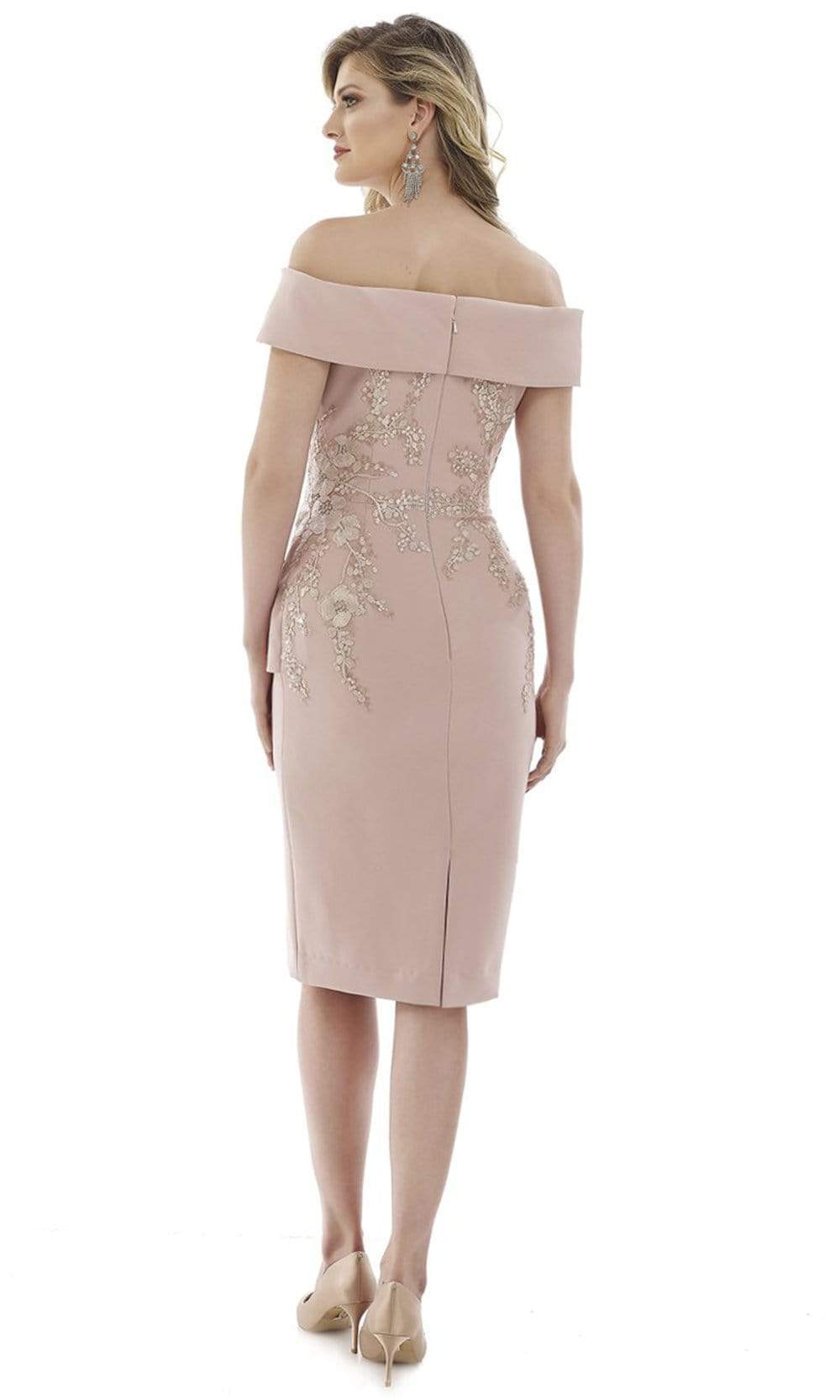 Gia Franco - 12976 Off Shoulder Embroidered Floral Sheath Dress Cocktail Dresses