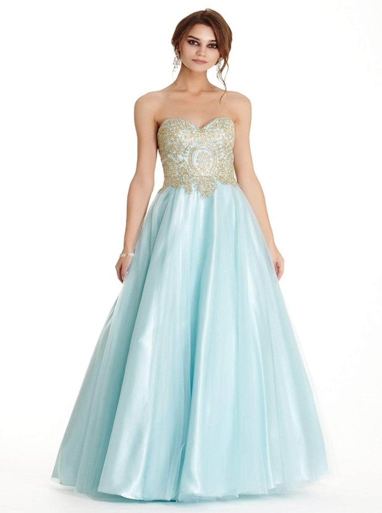 Gilded Sweetheart Quinceañera Ballgown Dress