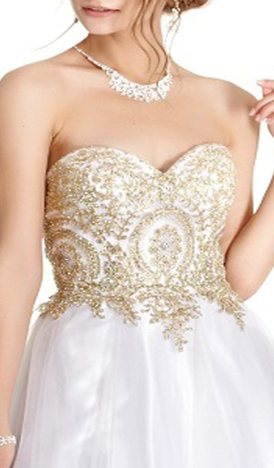 Gilded Sweetheart Quinceañera Ballgown Dress