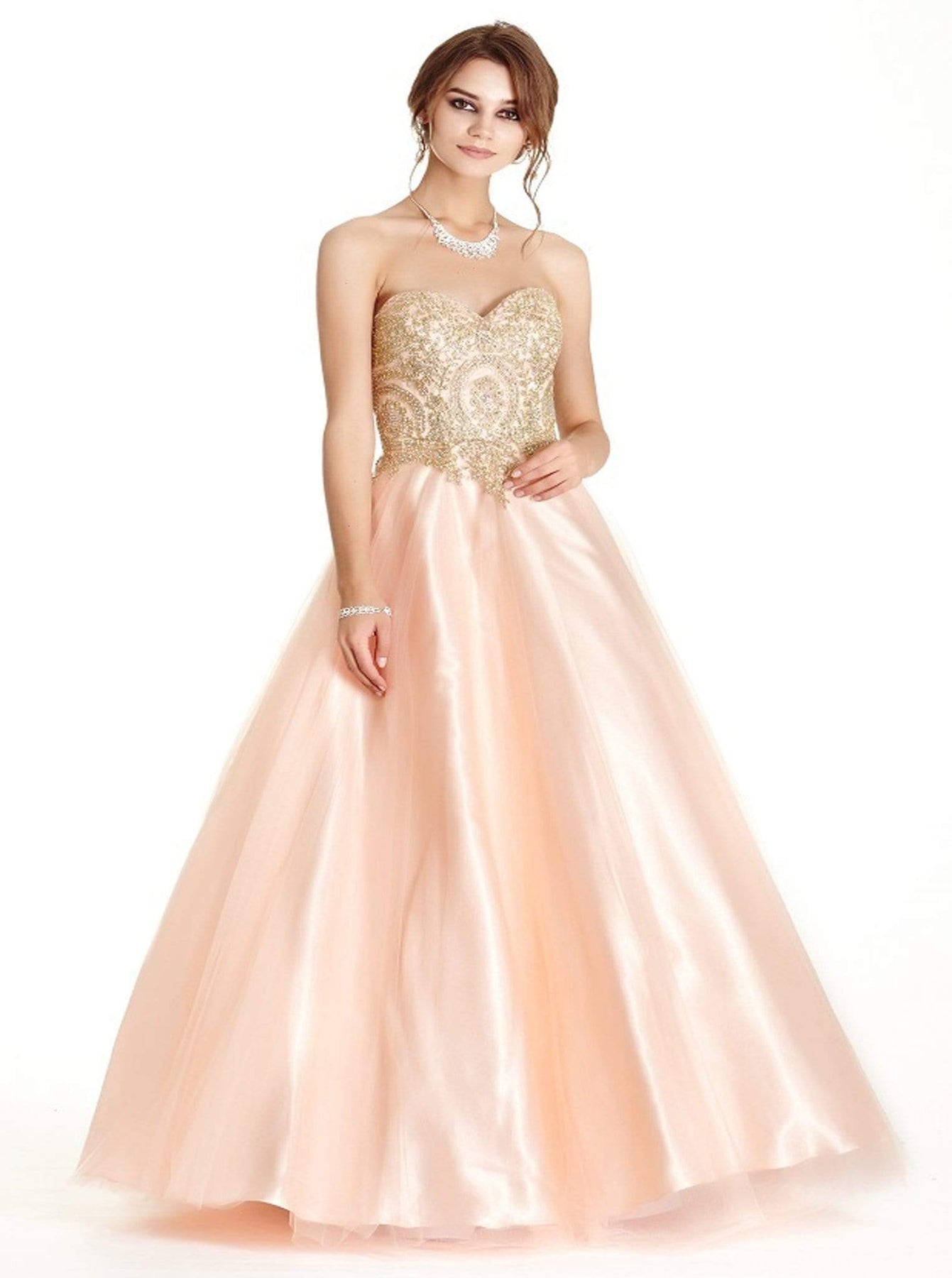Gilded Sweetheart Quinceañera Ballgown Dress