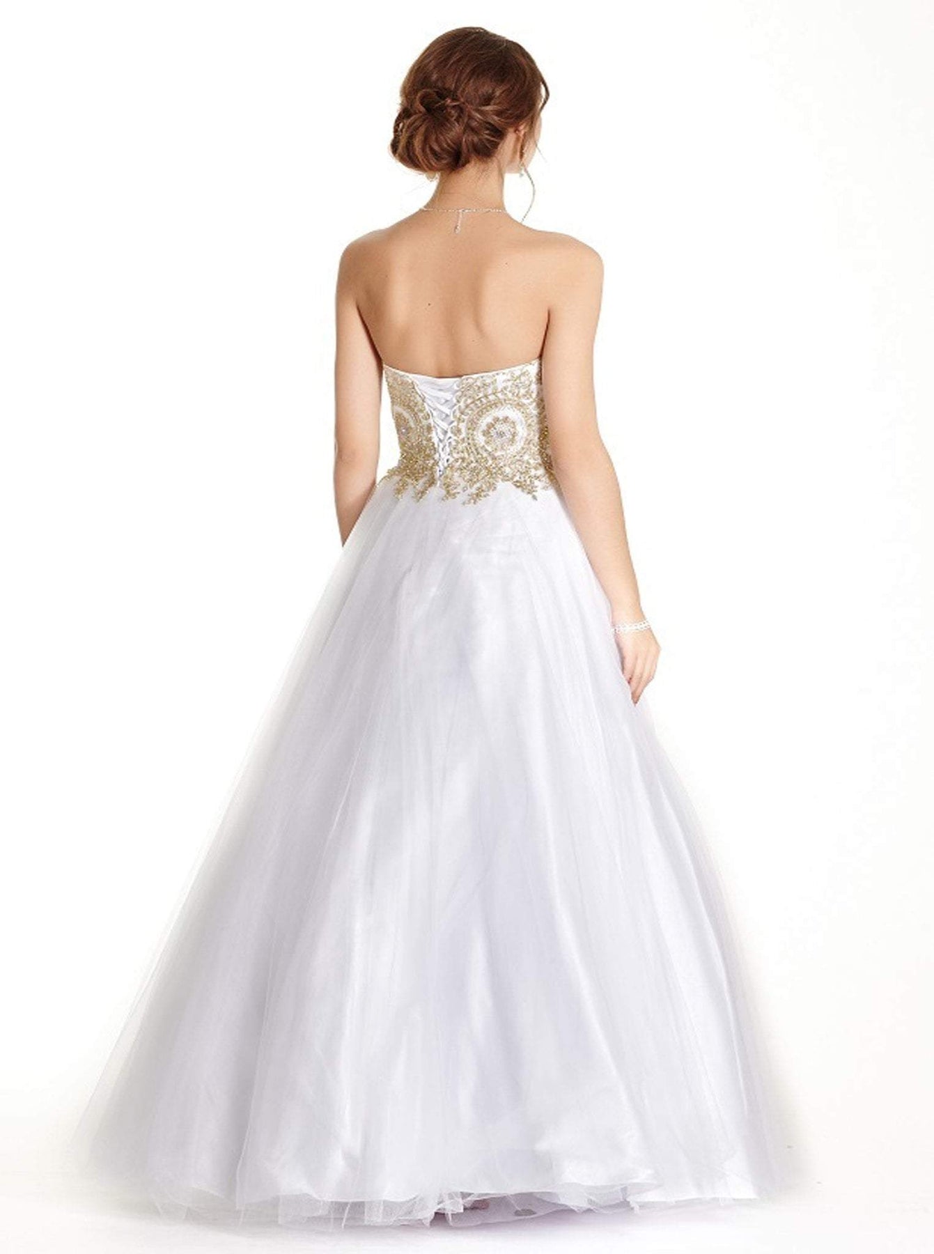 Gilded Sweetheart Quinceañera Ballgown Dress