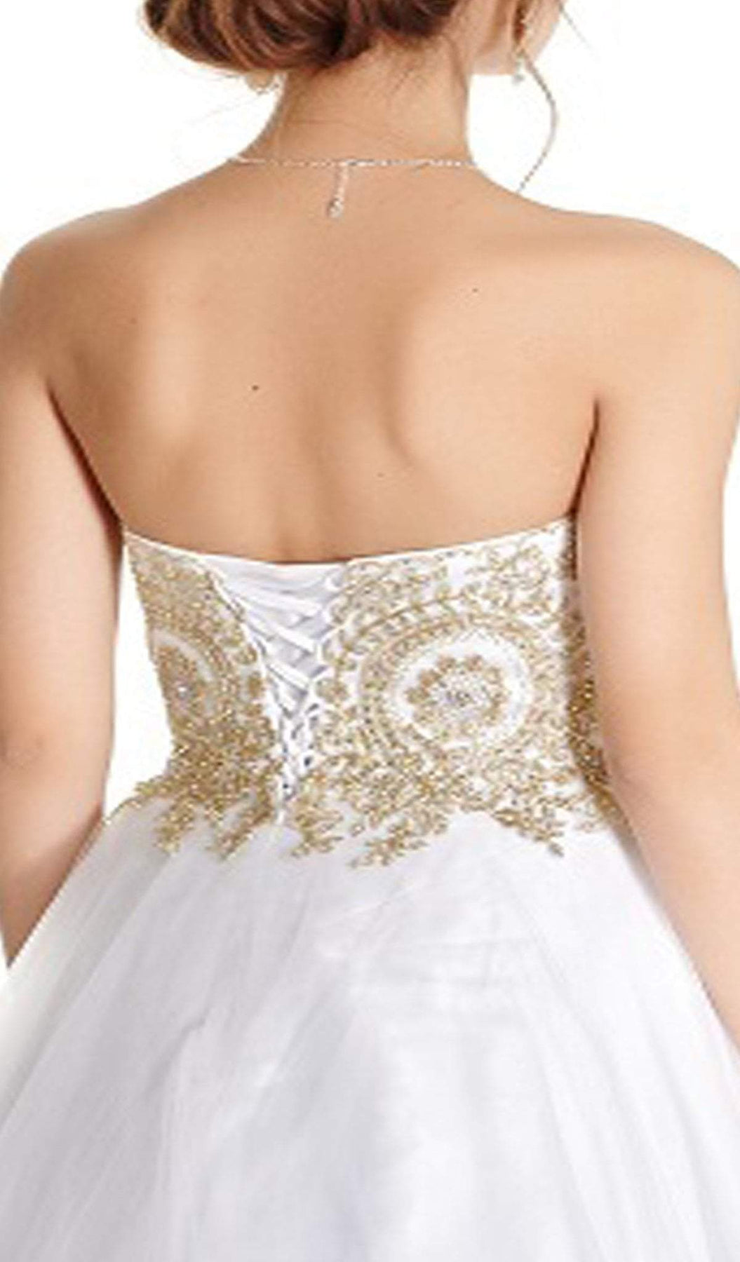 Gilded Sweetheart Quinceañera Ballgown Dress
