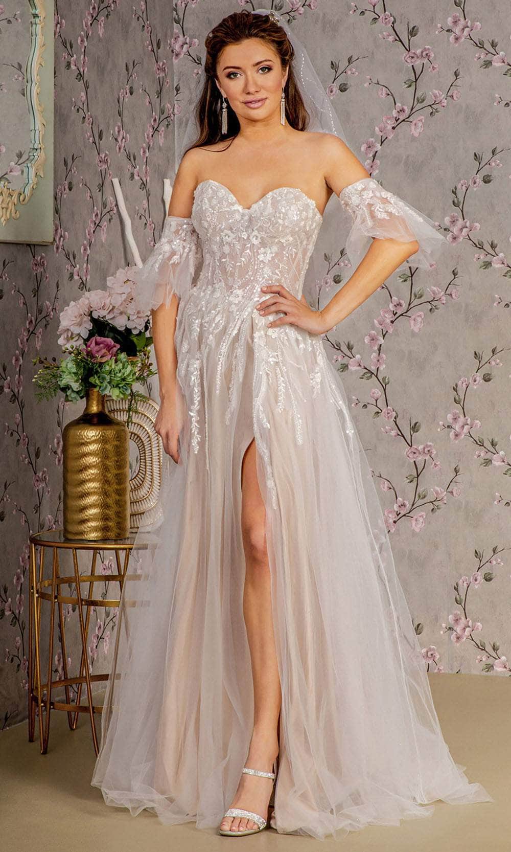 GLS by Gloria GL3427 Prom Dress - Ivory/Champagne | NewYorkDress GLS by Gloria GL3427 Prom Dress - Ivory/Champagne | NewYorkDress
