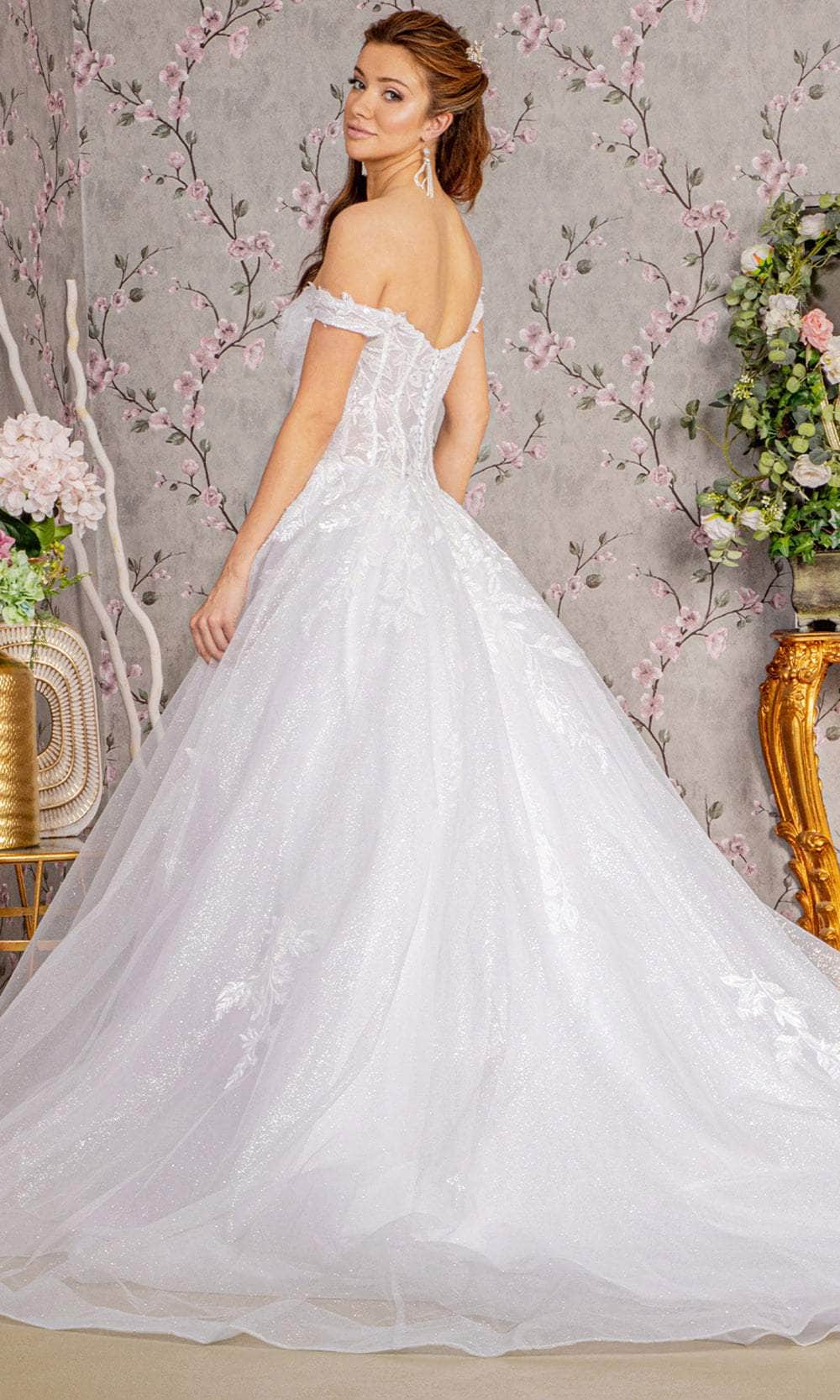 GLS by Gloria Bridal GL3489 - Off-Shoulder A-Line Wedding Gown Wedding Dresses XS / White