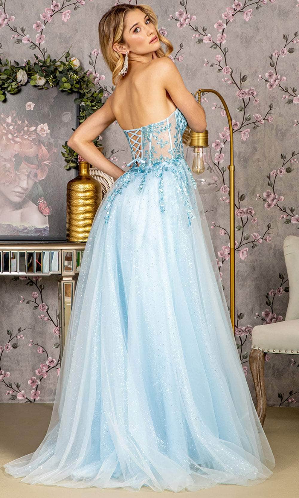 GLS by Gloria GL3209 - Sequin High Slit Evening Dress Prom Dresses