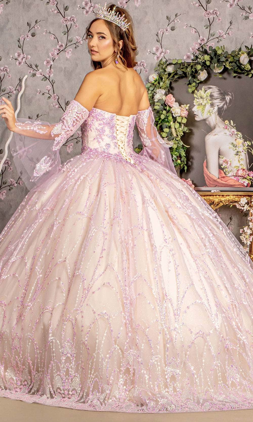 GLS by Gloria GL3234 - Embroidered Mesh Ballgown Ball Gowns