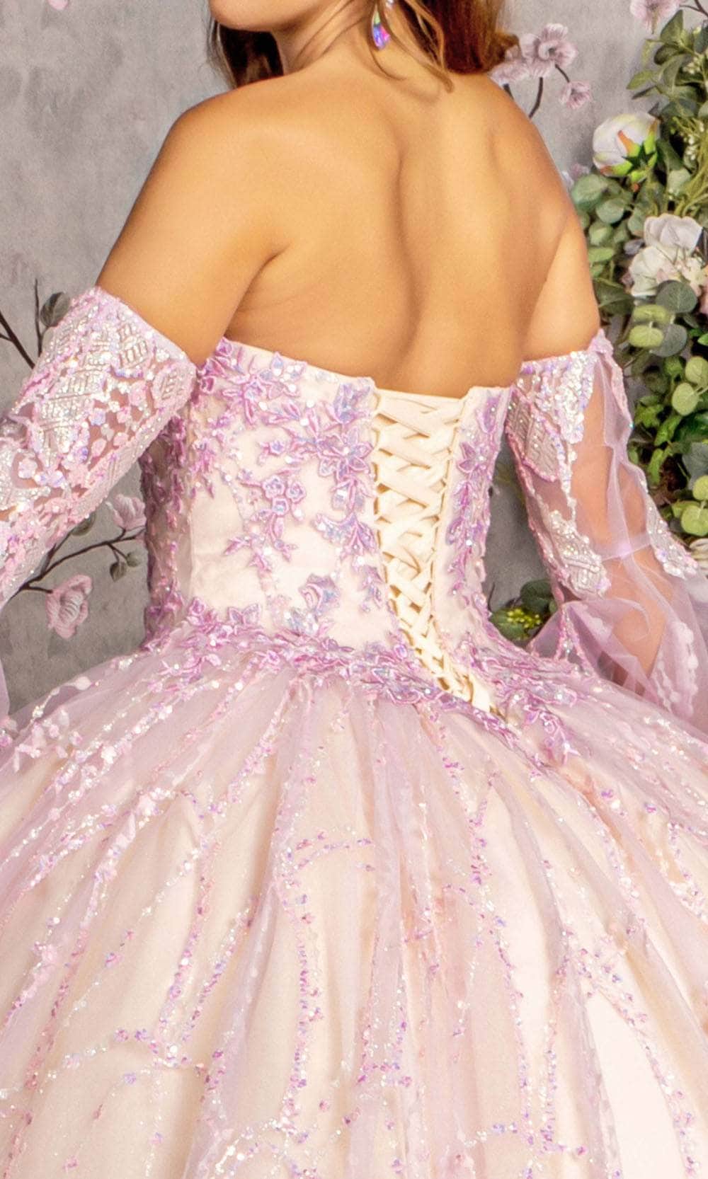 GLS by Gloria GL3234 - Embroidered Mesh Ballgown Ball Gowns