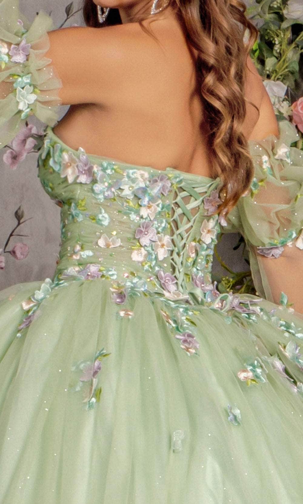 GLS by Gloria GL3300 - 3D Floral Embellished Sweetheart Ballgown Ball Gowns