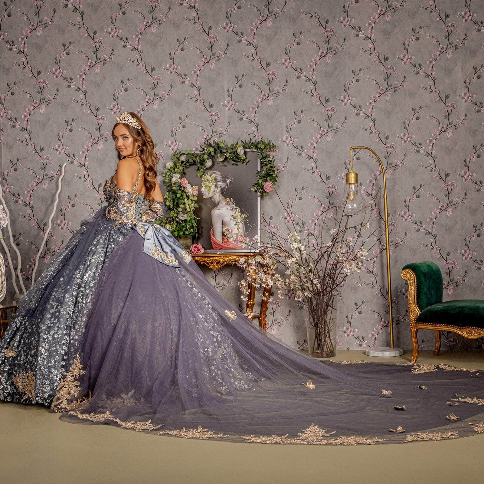 GLS by Gloria GL3318 - Sweetheart Neck Embroidered Ballgown Ball Gowns