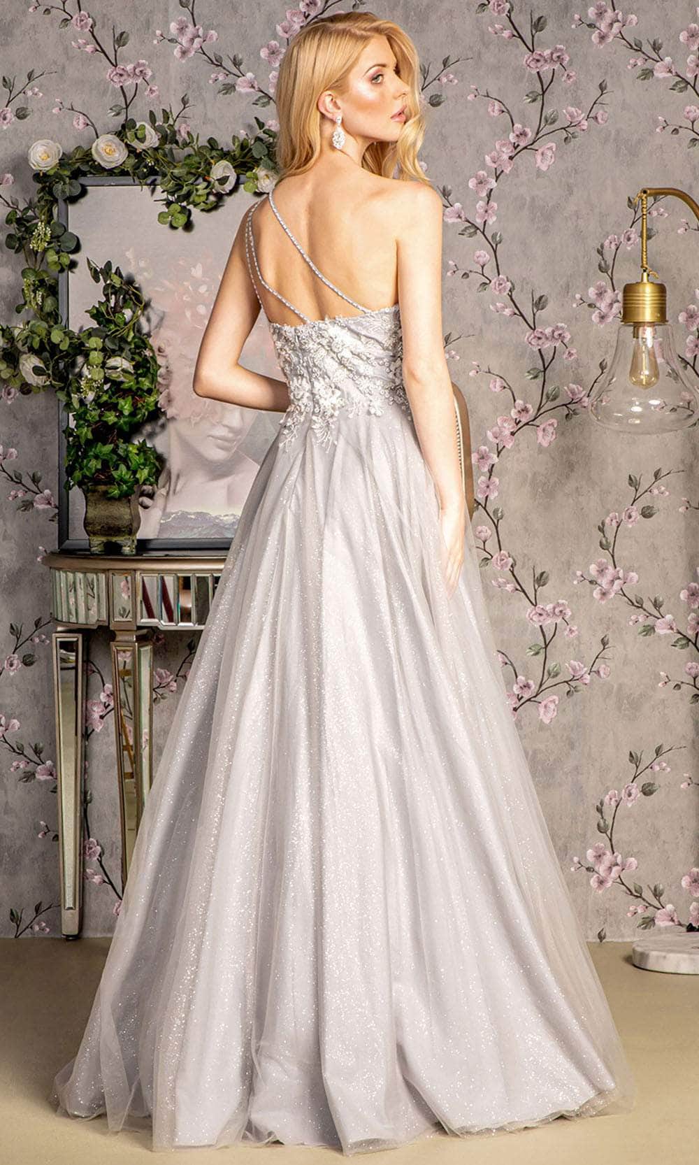 GLS by Gloria GL3384 - Glitter One-Shoulder Gown Prom Dresses