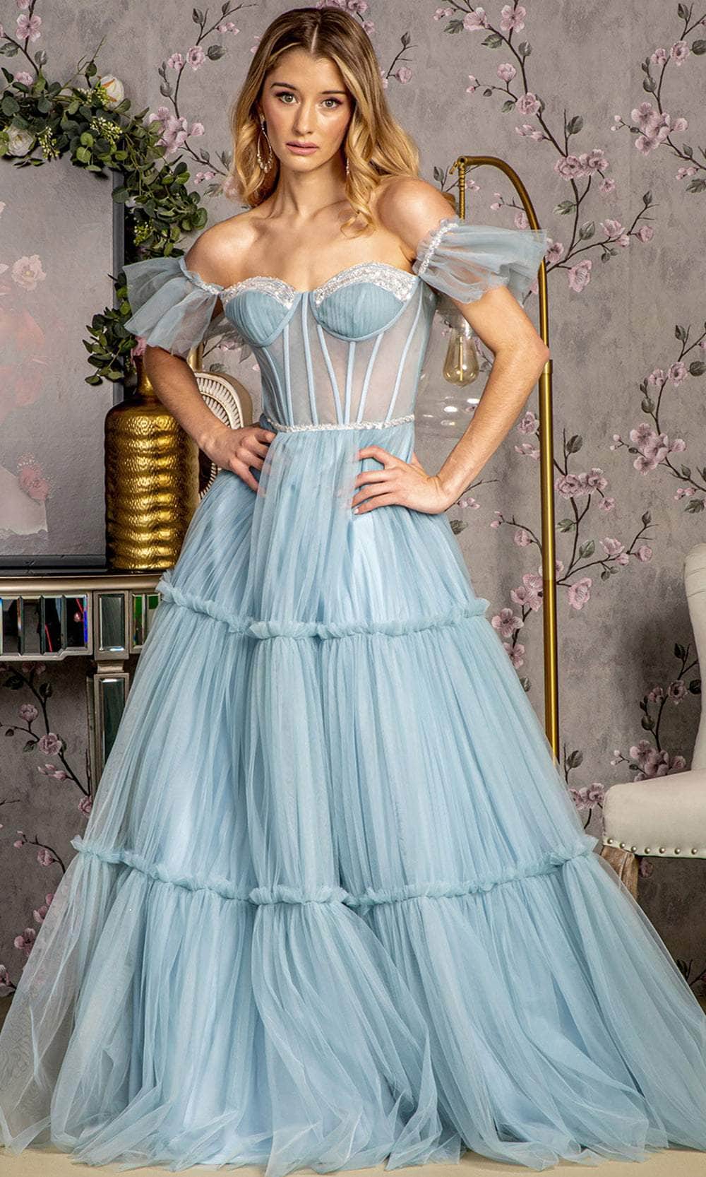 GLS by Gloria GL3453 - Tiered Corset Evening Dress Evening Dresses