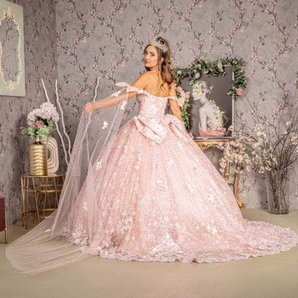 GLS by Gloria GL3465 - Bow Accented Strapless Ballgown Ball Gowns