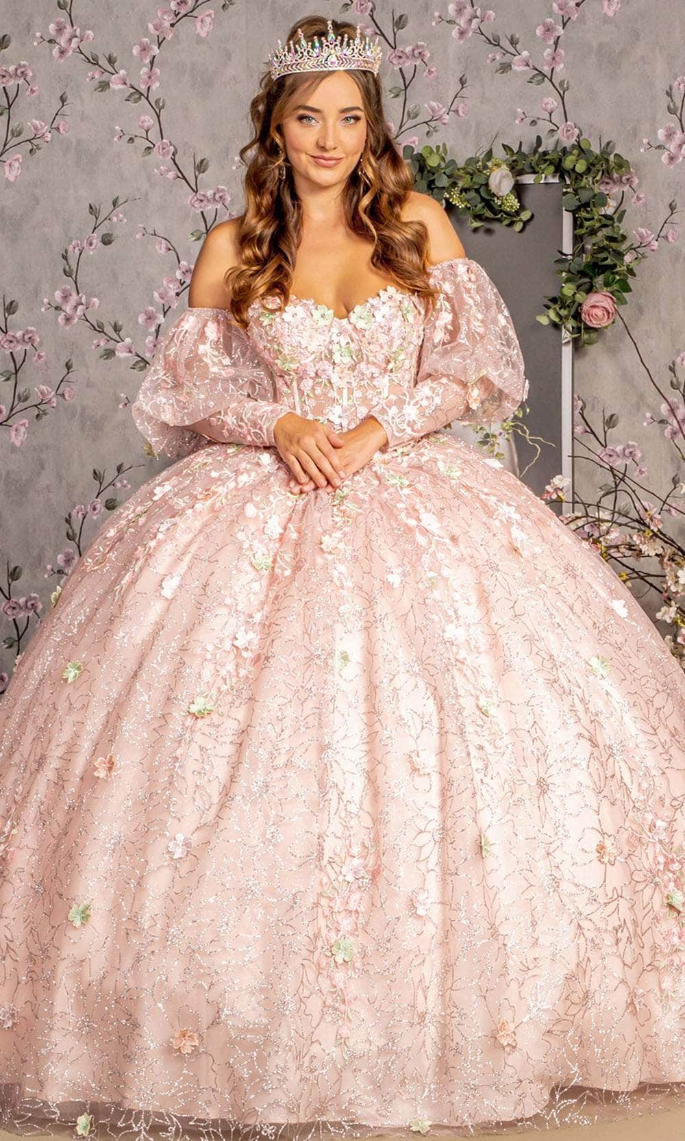 GLS by Gloria GL3466 - Strapless Embellished Gown Ball Gowns XS / Blush