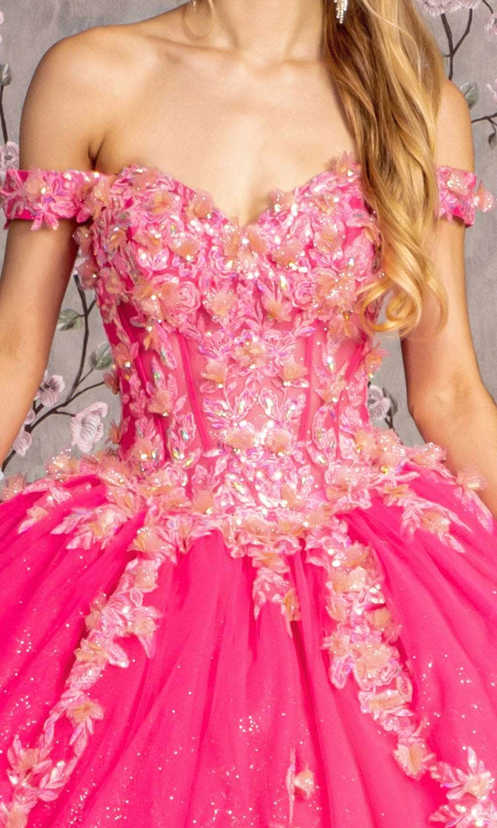 GLS by Gloria GL3469 - Embroidered Corset Bodice Ballgown Ball Gowns