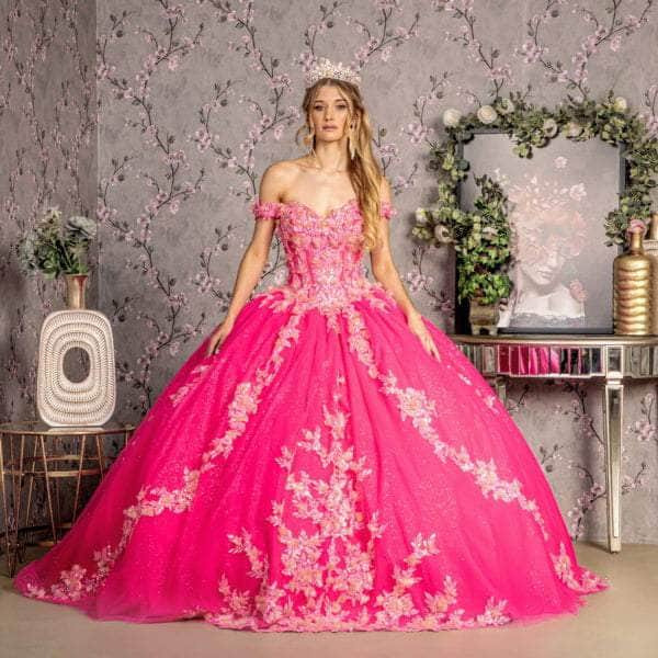 GLS by Gloria GL3469 - Embroidered Corset Bodice Ballgown Ball Gowns