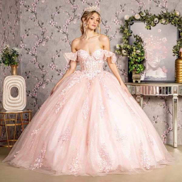 GLS by Gloria GL3475 - Applique Embellished Ballgown Ball Gowns