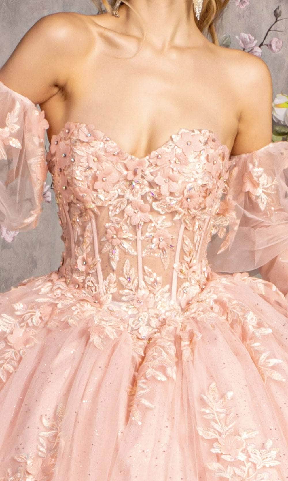 GLS by Gloria GL3476 - Lace-Up Back Corset Bodice Ballgown Ball Gowns