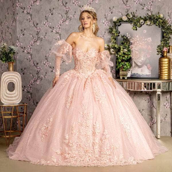 GLS by Gloria GL3476 - Lace-Up Back Corset Bodice Ballgown Ball Gowns