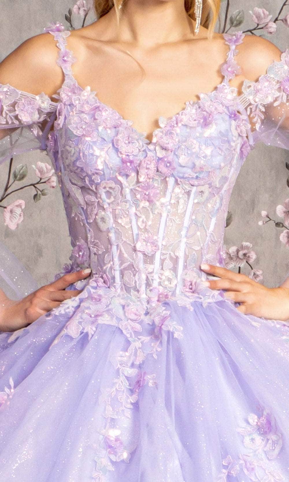 GLS by Gloria GL3484 - Mesh Sweetheart Ballgown Ball Gowns