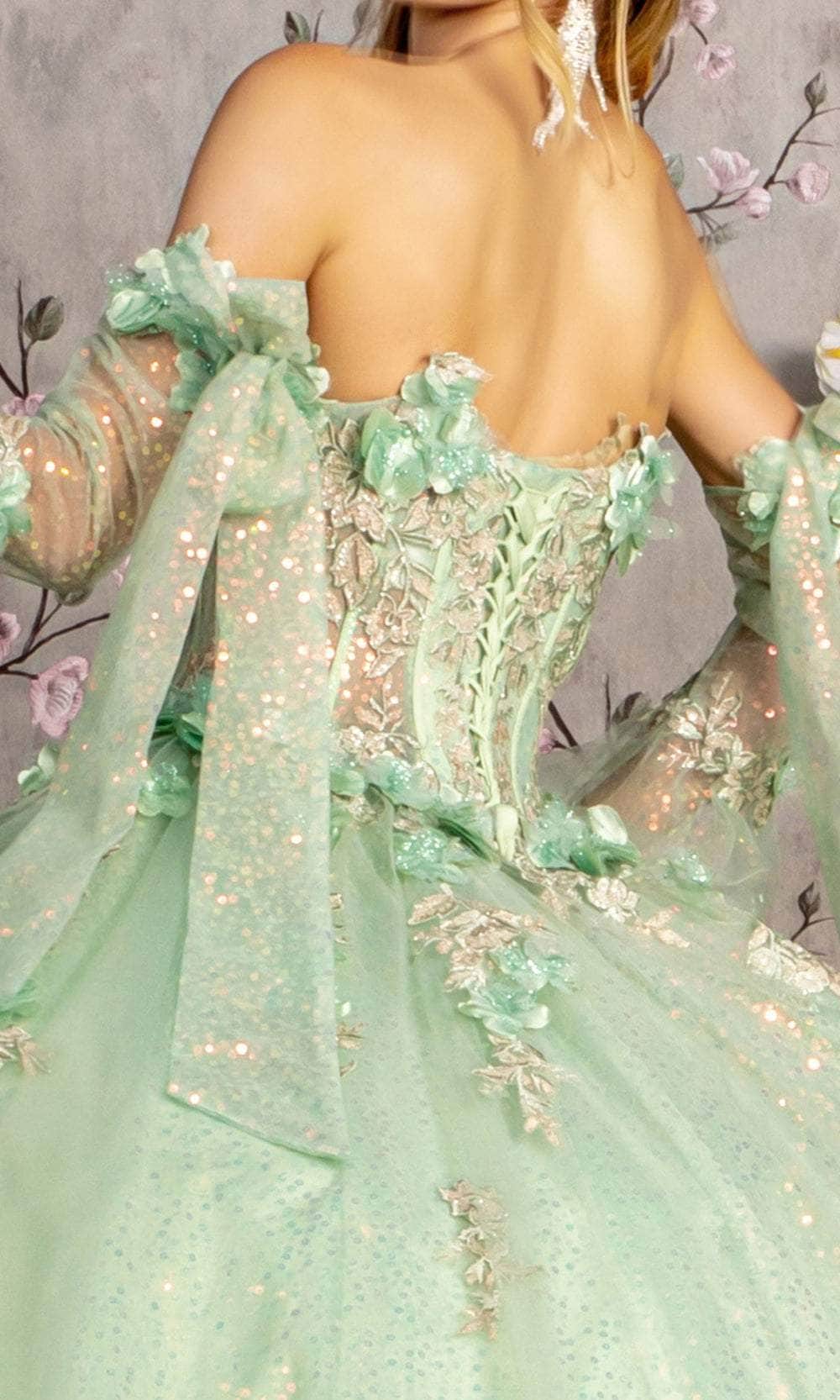 GLS by Gloria GL3486 - Sweetheart Floral Appliques Ballgown Ball Gowns