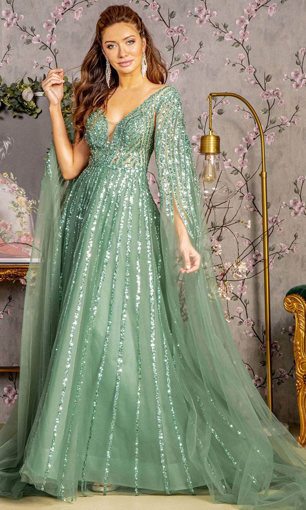 GLS by Gloria GL3494 Prom Dress - Sage | NewYorkDress GLS by Gloria GL3494 Prom Dress - Sage | NewYorkDress