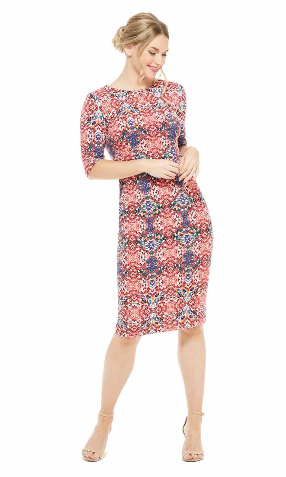 Maggy London - GST54M Knee Length Print Sheath Dress In Print