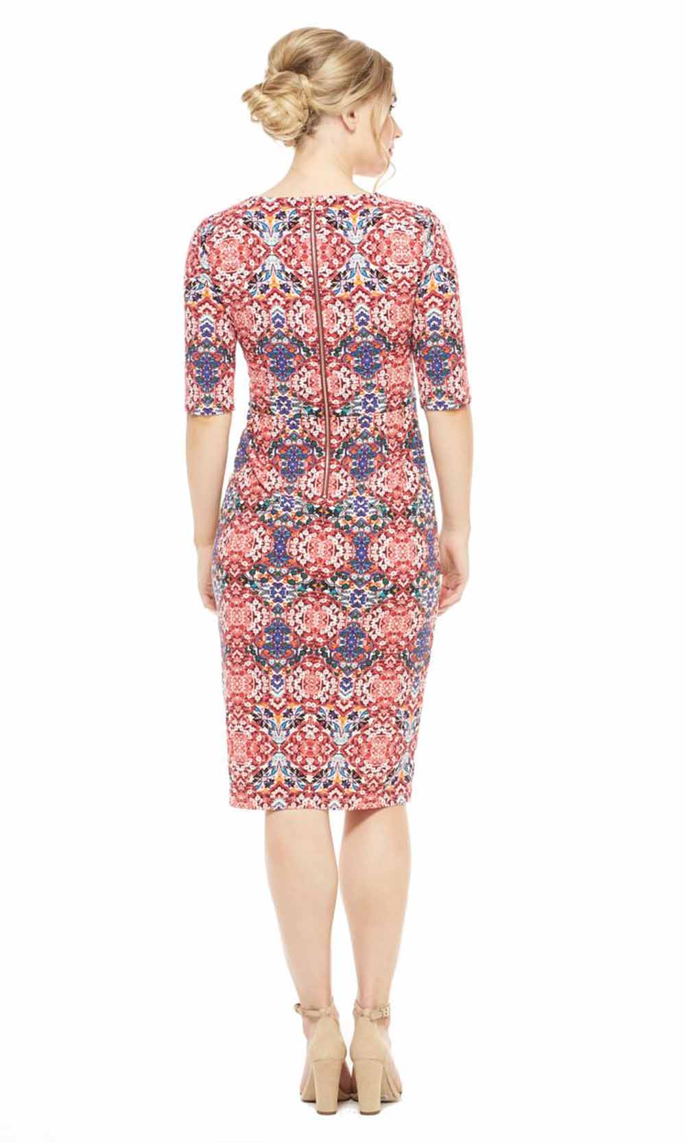 Maggy London - GST54M Knee Length Print Sheath Dress In Print