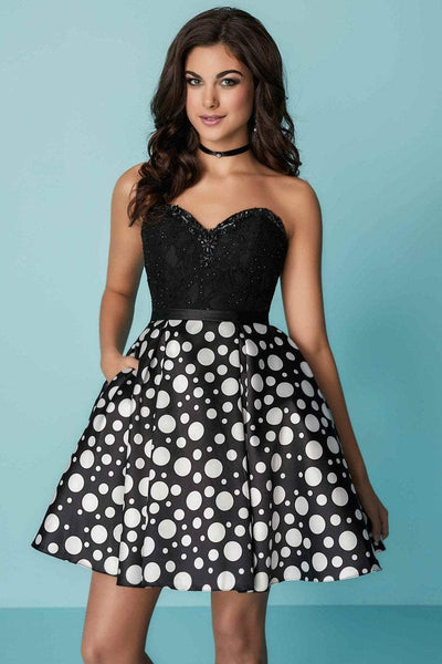Tiffany Homecoming - 27160 Lace Sweetheart Satin Polka Dot A-line Dress Special Occasion Dress